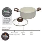 Caçarola Antiaderente Cerâmica Vanilla 20cm Brinox