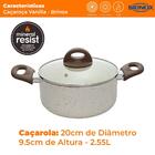 Caçarola Antiaderente Cerâmica Vanilla 20cm Brinox