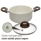Caçarola Antiaderente Cerâmica Vanilla 20cm Brinox