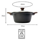 Caçarola Antiaderente Cerâmico Temperatti Nigro Am Tv 24cm