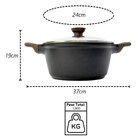 Caçarola Antiaderente Cerâmico Temperatti Nigro Am Tv 24cm