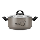 Caçarola Antiaderente Com Tampa 22 Cm Disney Prata Brinox 722