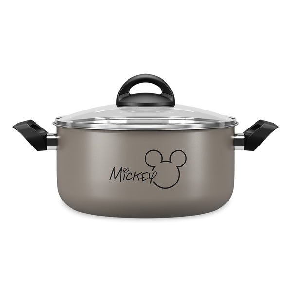 Caçarola Antiaderente Com Tampa 22 Cm Disney Prata Brinox 722