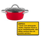 Caçarola Antiaderente Granito Stoneflon 28 Cm Vermelha Mta 84