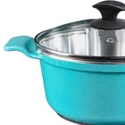 Caçarola Azul Turquesa Alumínio Usinado Javali Aa 22cm