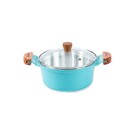 Caçarola Azul Turquesa Alumínio Usinado Javali Am 22cm