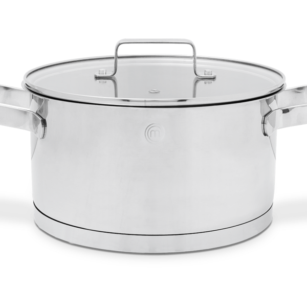 Caçarola Brinox Masterchef Em Aço Inox Com Fundo Triplo E Tampa De