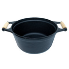 Caçarola Cabo De Madeira Tampa De Ferro 6 0 Litros 29 Cm