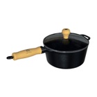 Caçarola Cabo De Madeira Tampa De Vidro 3 1 Litro 22cm