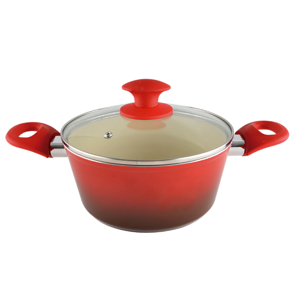 Caçarola Com Revestimento Cerâmico 24cm 4,5mm Vermelha Class