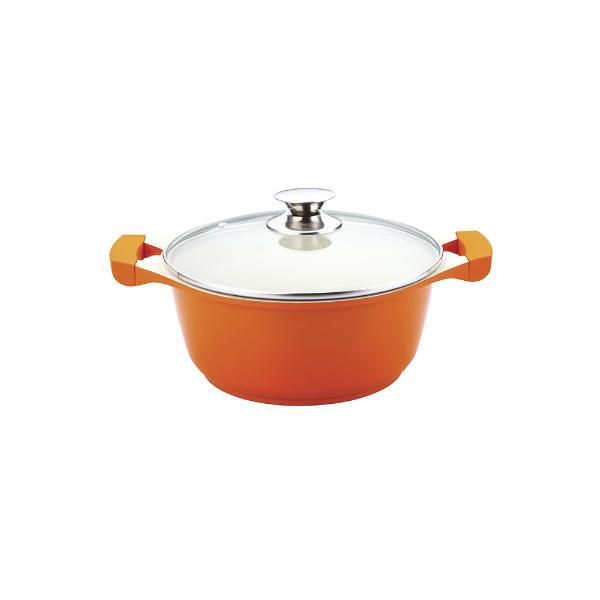 Caçarola Com Revestimento Cerâmico Ecolumi Premium 20cm Laran