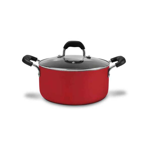 Caçarola Com Tampa Antiaderente 24 Cm 4,7 Litros Saffron Verm