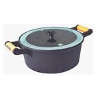 Caçarola De  Ferro Alça Madeira E Tampa De Vidro 1 3 Litros