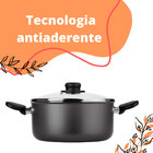 Caçarola De Alumínio 20 Cm Antiaderente Preto Gourmet Multifl