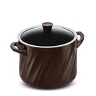 Caçarola De Cerâmica Alta Twist 24cm 7500ml Chocolate Cerafla