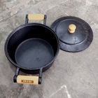 Caçarola De Ferro 2 Alças Com Tampa De Ferro - 7 Lt