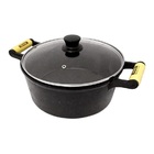 Caçarola De Ferro 2 Alças Com Tampa De Vidro - 6 Lt