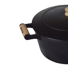 Caçarola De Ferro Com Cabo E Tampa De Ferro - 3 5 Lt