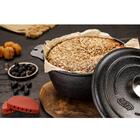 Caçarola De Ferro Fundido 24cm 4l Com Tampa E Alças De Silico