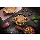 Caçarola De Ferro Fundido 24cm 4l Com Tampa E Alças De Silico