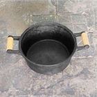 Cacarola De Ferro Fundido 2 Alcas Tampa De Ferro - 10 8 Lt