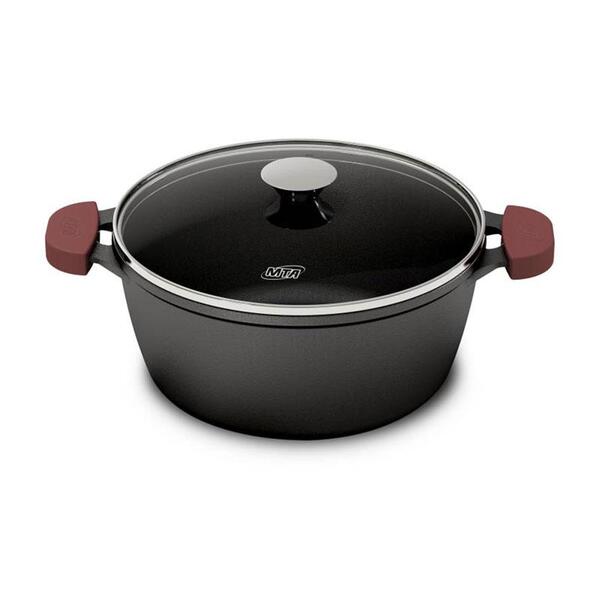 Caçarola De Ferro Fundido Com Tampa De Vidro Nr. 24 De 4,2 Li