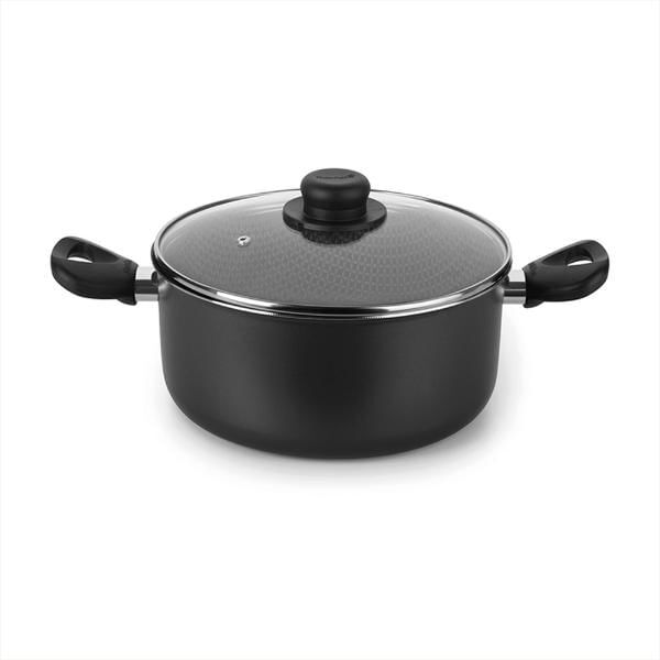 Caçarola Em Alumínio Multiflon Gourmet 24cm Preta