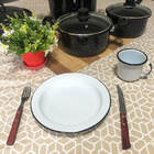 Caçarola Esmaltada Preta 3,2 Litros Panela Com Tampa De Vidro