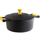 Caçarola Ferro Alça Silicone Amarelo Libaneza 2 4 Lts 20cm