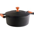 Caçarola Ferro Alça Silicone Laranja Libaneza 4 1 Lts 24cm