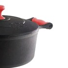 Caçarola Ferro Alça Silicone Vermelho Libaneza 1 7 Lts 18cm