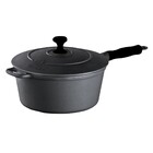 Caçarola Ferro Cabo Silicone Preto Tampa Ferro 4 1 Lts 24cm