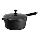 Caçarola Ferro Cabo Silicone Preto Tampa Vidro 2 4l 20cm