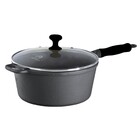 Caçarola Ferro Cabo Silicone Preto Tampa Vidro 3 2l 22cm