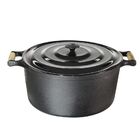 Caçarola Ferro Fundido 2 Alças Madeira Tampa Alumínio 13 L