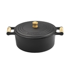 Caçarola Ferro Fundido 2 Alças Madeira Tampa Ferro 7 5 L