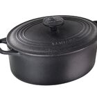 Caçarola Ferro Fundido Oval Alça E Tampa De Ferro 2 5l