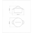 Cacarola Funda Allegra Em Aco Inox Com Fundo Triplo 16 Cm 1,5