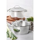 Cacarola Funda Allegra Em Aco Inox Com Fundo Triplo E Tampa D