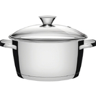 Cacarola Funda Allegra Em Aco Inox Com Fundo Triplo E Tampa D