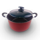 Caçarola Grande Família Vermelha 26 Cm De Diâmetro, Alumínio