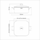 Caçarola Grano Quadrada Em Aço Inox 4l Tramontina