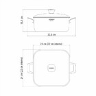 Caçarola Grano Quadrada Em Aço Inox 4l Tramontina