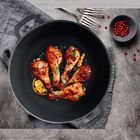 Caçarola Inspiração Alça Ferro Tampa Ferro Forno Fogão 25cm