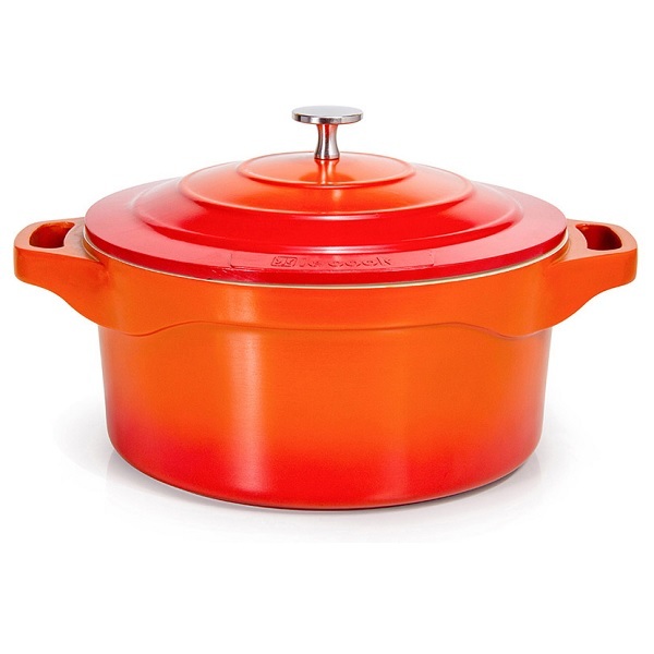 Caçarola Le Cook 28cm Laranja Com Revestimento Ceramico Lc1804