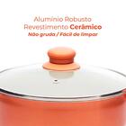 Caçarola Milano Antiaderente Revestimento Cerâmico 22cm - Cas