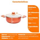 Caçarola Milano Antiaderente Revestimento Cerâmico 22cm - Cas