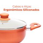 Caçarola Milano Antiaderente Revestimento Cerâmico 22cm - Cas