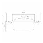 Caçarola Milazzo Alumínio Antiaderente 24 Cm Amêndoa Tramonti
