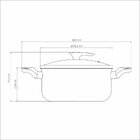 Caçarola Milazzo Alumínio Antiaderente 24 Cm Amêndoa Tramonti